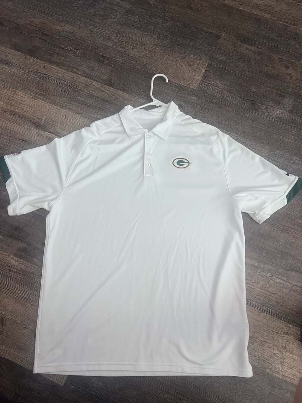 Nike Green Bay Packers NFL Onfield Dri Fit White Polo Shirt XL
